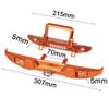 Aluminum Alloy Front Rear Bumper with Tow Hook Winch Base for 1/6 SCX6 Jeep JLU Wrangler 4WD Upgrade Parts-2 in 1 Orange (2 in 1 Orange) view 2