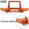 Aluminum Alloy Front Rear Bumper with Tow Hook Winch Base for 1/6 SCX6 Jeep JLU Wrangler 4WD Upgrade Parts-2 in 1 Orange (2 in 1 Orange) view 3
