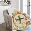 Artsadd Custom Woodland Animal Blanket for Baby Boys Kids Toddler, Personalized Jungle Animal Baby Blanket with Name, Customized Fox Rabbit Bear Adventure Awaits Blanket for Birthday view 2