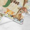 Artsadd Custom Woodland Animal Blanket for Baby Boys Kids Toddler, Personalized Jungle Animal Baby Blanket with Name, Customized Fox Rabbit Bear Adventure Awaits Blanket for Birthday view 4