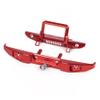 Aluminum Alloy Remote Crawler Car Front Rear Bumper with Tow Hook Winch Base for 1/6 SCX6 Jeep JLU Wrangler 4WD Upgrade Parts-2 in 1 Red (2 in 1 Red) view 1