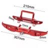 Aluminum Alloy Remote Crawler Car Front Rear Bumper with Tow Hook Winch Base for 1/6 SCX6 Jeep JLU Wrangler 4WD Upgrade Parts-2 in 1 Red (2 in 1 Red) view 2
