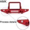 Aluminum Alloy Remote Crawler Car Front Rear Bumper with Tow Hook Winch Base for 1/6 SCX6 Jeep JLU Wrangler 4WD Upgrade Parts-2 in 1 Red (2 in 1 Red) view 3