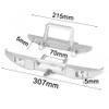 RC Crawler Car Front Rear Bumper with Tow Hook Winch Base for 1/6 SCX6 Jeep JLU Wrangler 4WD Upgrade Parts-2 in 1 Silver(2 in 1 Silver) view 2
