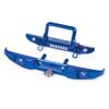 Aluminum Alloy RC Crawler Car Front Rear Bumper with Tow Hook Winch Base for 1/6 SCX6 Jeep JLU Wrangler 4WD Upgrade Parts-2 in 1 Blue (2 in 1 Blue) view 1