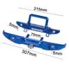Aluminum Alloy RC Crawler Car Front Rear Bumper with Tow Hook Winch Base for 1/6 SCX6 Jeep JLU Wrangler 4WD Upgrade Parts-2 in 1 Blue (2 in 1 Blue) view 2