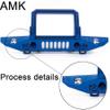 Aluminum Alloy RC Crawler Car Front Rear Bumper with Tow Hook Winch Base for 1/6 SCX6 Jeep JLU Wrangler 4WD Upgrade Parts-2 in 1 Blue (2 in 1 Blue) view 3