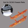 2Pcs Metal Running Board Side Step CNC Aluminum Rock Sliders Rails Pedal with Width Adjustable for 1/6 RC Crawler Car SCX6 Jeep 4WD Upgrade Parts view 2