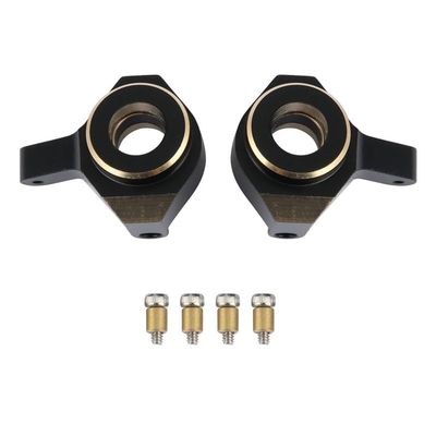 2Pcs Metal Brass Steering Knuckle Counterweight for 1/24 RC Crawler Car Axial SCX24 90081 AXI00001 Upgrade Parts ( Color : Yellow )