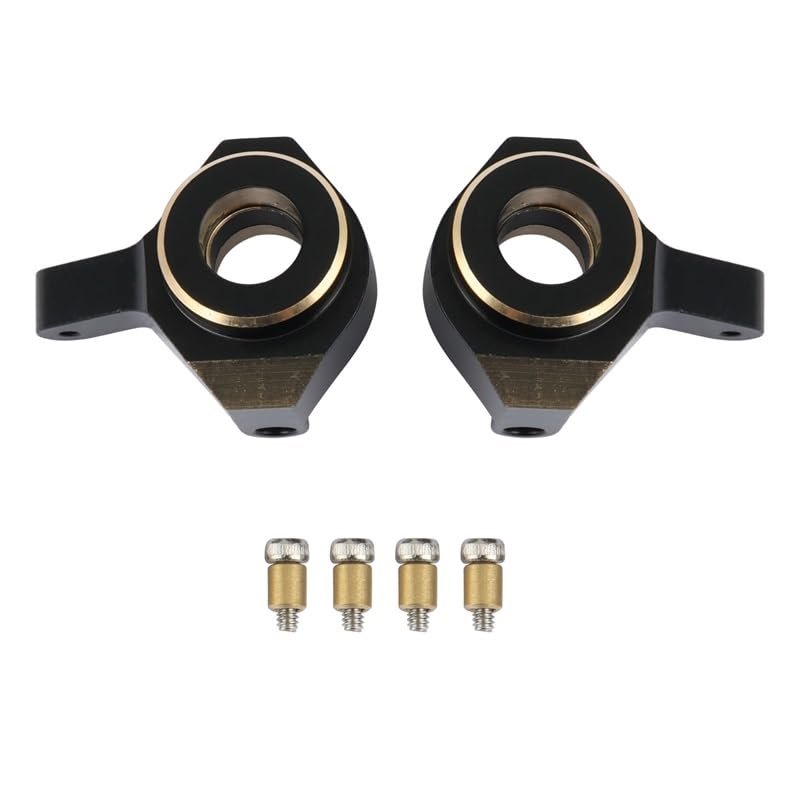 2Pcs Metal Brass Steering Knuckle Counterweight for 1/24 RC Crawler Car Axial SCX24 90081 AXI00001 Upgrade Parts ( Color : Yellow )