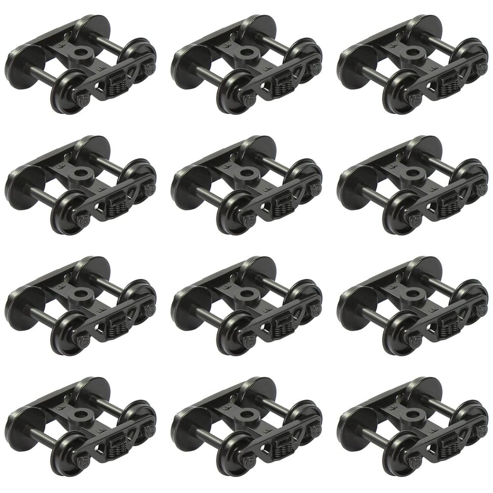 12pcs Model Train Bogie with Plastic Wheels 1:87 HO Scale 33" Model Railway Accessories (Style C)