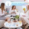 50 Pieces 2.75 Inch Baby Pacifier Baby Shower Plastic Pacifier for Baby Shower Pacifier, Baby Shower Gender Show Party Decoration DIY Baby Shower Birthday Party Gift (Blue) view 4