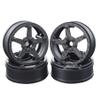 4Pcs 64x30mm Carbon Fiber Wheels Rim for RC Competition Crawler MOA RC4WD Bully 2 XR10 RS10 Motor On Axle 2.2 Tires (A) view 1