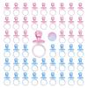50 Pieces 2.75 Inch Baby Pacifier Baby Shower Plastic Pacifier for Baby Shower Pacifier, Baby Shower Gender Show Party Decoration DIY Baby Shower Birthday Party Gift (Pink and Blue) view 1
