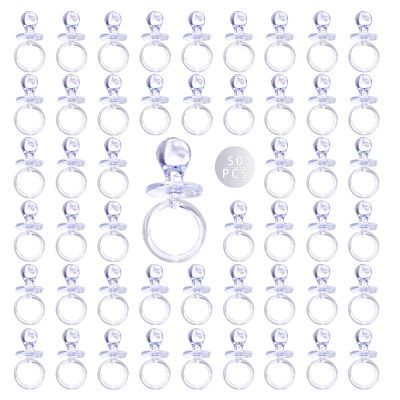 50 Pieces 2.75 Inch Baby Pacifier Baby Shower Plastic Pacifier for Baby Shower Pacifier, Baby Shower Gender Show Party Decoration DIY Baby Shower Birthday Party Gift (Clear)