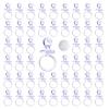 50 Pieces 2.75 Inch Baby Pacifier Baby Shower Plastic Pacifier for Baby Shower Pacifier, Baby Shower Gender Show Party Decoration DIY Baby Shower Birthday Party Gift (Clear) view 1