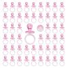 50 Pieces 2.75 Inch Baby Pacifier Baby Shower Plastic Pacifier for Baby Shower Pacifier, Baby Shower Gender Show Party Decoration DIY Baby Shower Birthday Party Gift (Pink) view 1