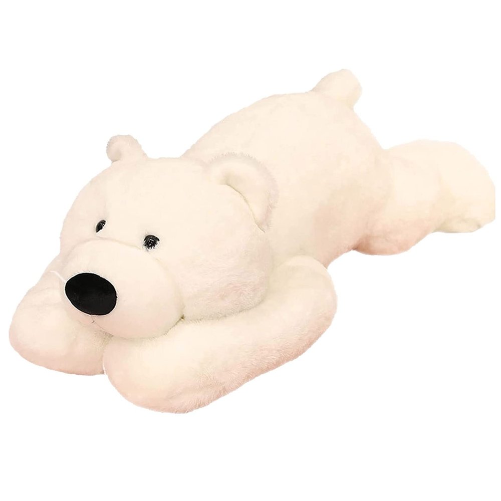 Doireum Weighted Stuffed Animals, Polar Bear Stuffed Animal Toy White Bear Weighted Plush Animals Throw Pillow Gifts for Boys Girls, 11.8 inch