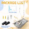 Baby Swing Indoor and Outdoor, Canvas Hammock Swing for Baby to Toddler with a Comfortable Seat, Macaroon Wooden Toy, Adjustable 5-Point Harness,3 Modes,Gift for Baby Boys Girls, Grey view 4