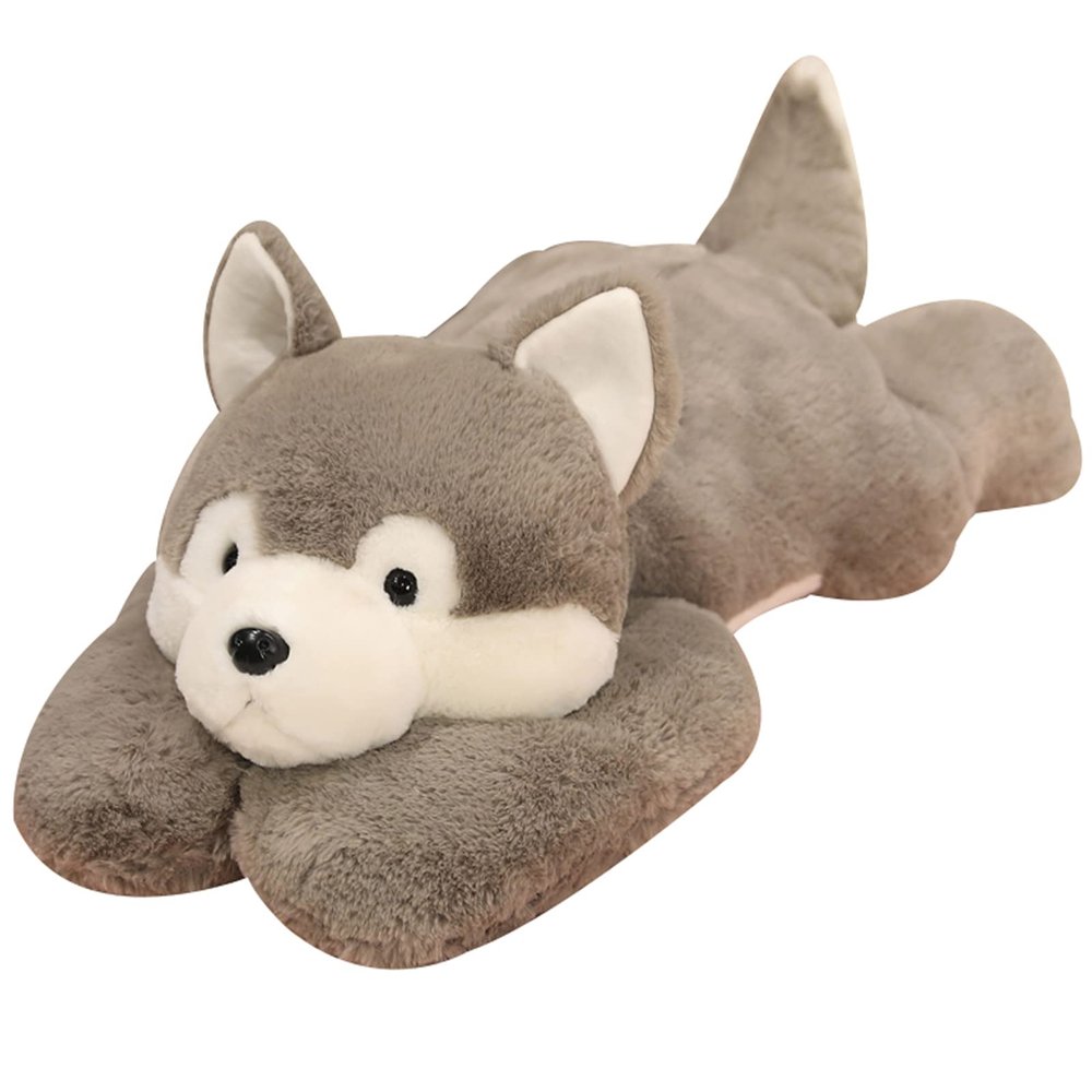 Doireum Weighted Stuffed Animals, 6.2 lbs Weighted Husky Stuffed Animal Plush Toy Cute Huskies Plush Animals Throw Pillow Gifts for Boys Girls, 29.5 inch