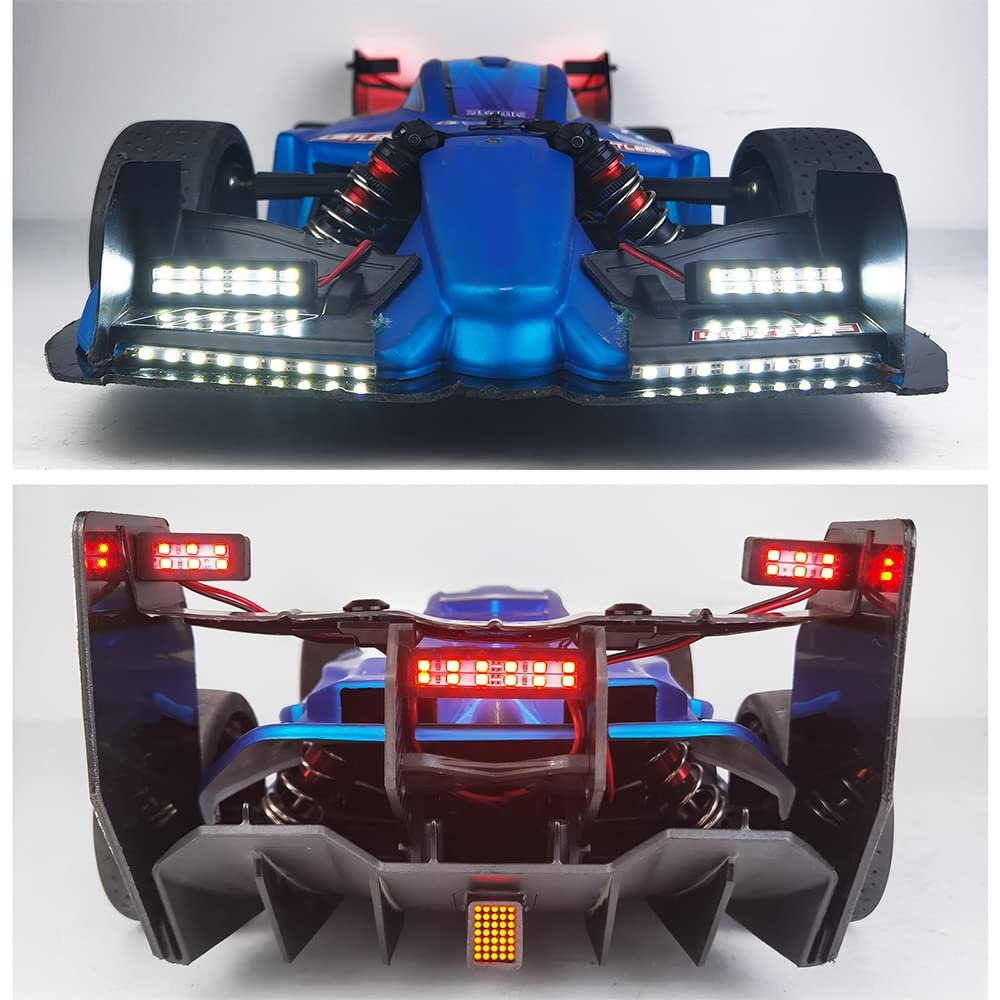 1:7th RC Led Light Kit Headlight Taillights Front/Rear Lamp for 1/7th ARRMA LIMITLESS F1 RC Car Upgrades