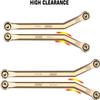 INJORA Brass High Clearance Front 4 Links Set 37g Heavy Brass Links for SCX24 C10 JLU Bronco Base Camp 4Runner Axial 1/24 RC Crawler Car(Brass) view 2