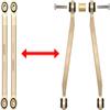 INJORA Brass High Clearance Front 4 Links Set 37g Heavy Brass Links for SCX24 C10 JLU Bronco Base Camp 4Runner Axial 1/24 RC Crawler Car(Brass) view 3