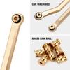INJORA Brass High Clearance Front 4 Links Set 37g Heavy Brass Links for SCX24 C10 JLU Bronco Base Camp 4Runner Axial 1/24 RC Crawler Car(Brass) view 4