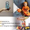 GRPSKCOS Halloween Nesting Dolls Handmade Skull Skeleton Stacking Dolls Wooden Matryoshka Russian Toys for Kids Toddlers Christmas Birthday Decoration Gift (04 Skull Skeleton) view 2