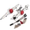 1/10 Aluminum Alloy Complete Front CNC Axle Set 30T/8T RC Crawler AR44 SCX10 II 90047 90046 AX90060 Builders Kit Upgrade (Silver Axle Set) view 1