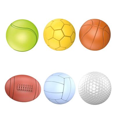 ROHSCE Baby Sensory Balls, Soft Rubber Balls for Toddlers 1-3, Montessori Sensory Bath Toys 6 to 12 Months, Kids Soccer Ball, Sport & Outdoors Baby Ball, 6 Rubber Soft Toys for Kids