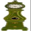 Melody Jane Dolls Houses Dollhouse Green Antique Mora Working Clock JBM Miniature Hall Furniture 1:12 view 1