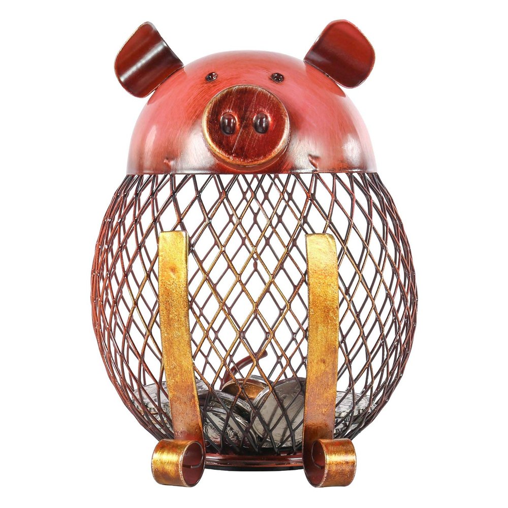Ailgely Piggy Bank Children Toy Money Bank Metal Coin Holder Boy Girls Coin Money Cash Saving Box for Decoration or Gift