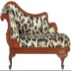 Melody Jane Dolls Houses Dollhouse Victorian French Rococo Chaise Longue Walnut JBM Furniture 1:12 view 1