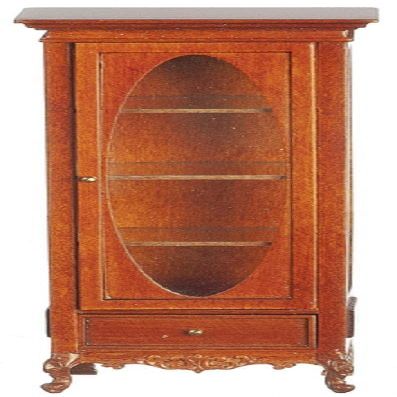 Melody Jane Dolls Houses Dollhouse American Display Cabinet JBM Walnut Living Room Furniture 1:12 Scale