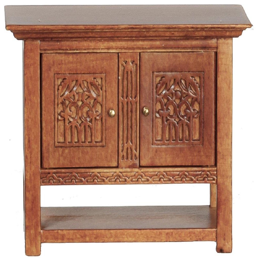 Melody Jane Dolls Houses Dollhouse Credenza Cabinet Jacobean JBM Miniature Walnut Dining Room Furniture