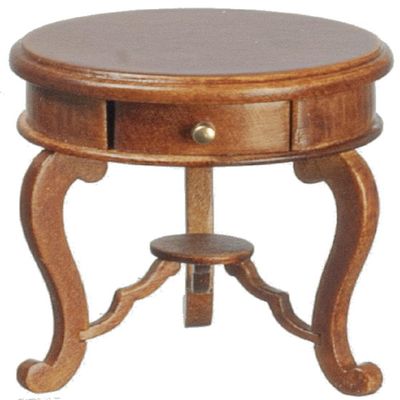 Melody Jane Dolls Houses Dollhouse Walnut Chippendale Lamp Table JBM Miniature Living Room Furniture