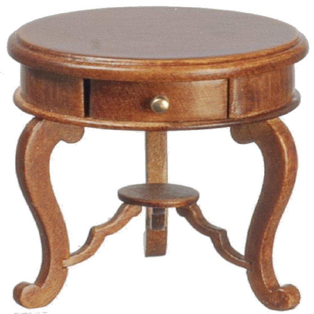 Melody Jane Dolls Houses Dollhouse Walnut Chippendale Lamp Table JBM Miniature Living Room Furniture