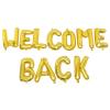 1 Set Alphabet Balloons Back to School Balloons Welcome Back Home Welcome Silver Balloon Ornaments The Banner Office Aluminum Film Aluminum Foil view 1
