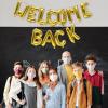 1 Set Alphabet Balloons Back to School Balloons Welcome Back Home Welcome Silver Balloon Ornaments The Banner Office Aluminum Film Aluminum Foil view 2