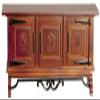 Dollhouse Spanish 17th Century Credenza Cabinet JBM Walnut Fine Furniture 1:12 view 1