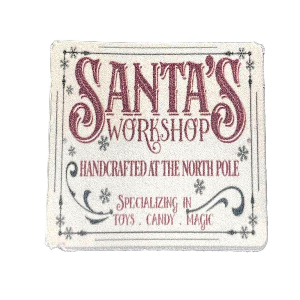 Melody Jane Dolls Houses Dollhouse Santas Workshop Picture Poster Miniature Wall Decor Accessory 1:12