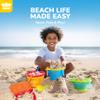 TOY Life Collapsible Beach Bucket Toys for Kids Beach Essentials with Portable 3 Seashell Bags & 3 Silicone Collapsible Sand Bucket & Shovels Travel Sand Toys Sandbox Toy for Fishing, Beach Party view 4