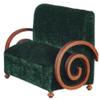 Melody Jane Dolls Houses Dollhouse Sofa Settee Art Deco Green JBM Miniature Walnut Living Room Furniture view 1