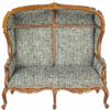Melody Jane Dolls Houses Dollhouse Grey Medieval Double Porter Chair JBM Miniature Hall Furniture 1:12 view 1