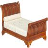 Melody Jane Dolls Houses Dollhouse American 19th C Empire Sleigh Bed Walnut JBM Miniature Furniture view 1