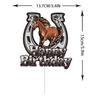 KEWEYA Horse Happy Birthday Cake Topper Horse Farm Animal Themed Birthday Party Decoration Racing Horse Brown Glitter Cake Decor Supplies view 2