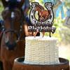 KEWEYA Horse Happy Birthday Cake Topper Horse Farm Animal Themed Birthday Party Decoration Racing Horse Brown Glitter Cake Decor Supplies view 4