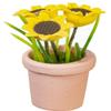 Town Square Miniatures Dollhouse Yellow Sunflowers in Terracotta Pot Miniature Garden Accessory 1:12 view 1