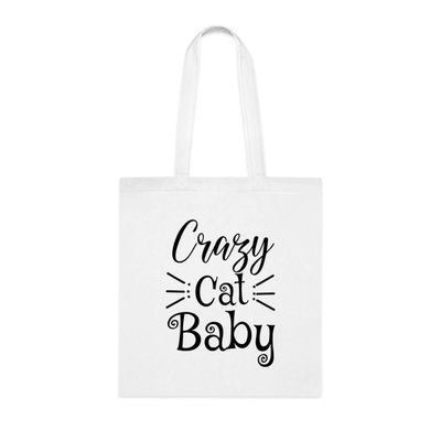 SpreadPassion Crazy Cat Baby Tote Bag, Cat Baby Tote Gift, Cat Baby Shoulder Bag, Cat Baby Reusable Bags, Birthday Christmas Basket Gag Gift Idea, Gift For Her, Gift For Him, Women Tote Bag